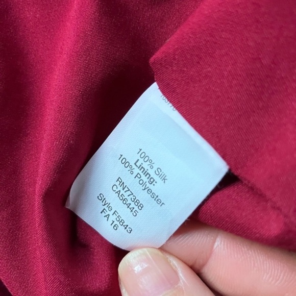 Madewell Silk Ascot tile Red Dress size 4 - Picture 5 of 7